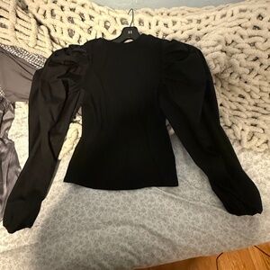 Anthropologie Lea & Viola Puff Sleeve Top